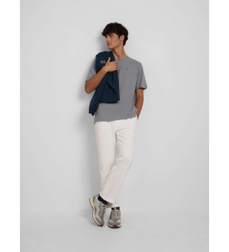 Silbon maglietta grigia con pixel etnici