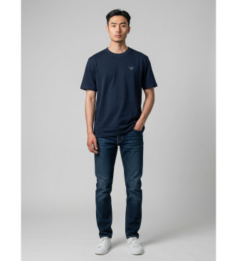 Silbon Majica z napisom raket v mornarsko modri barvi