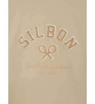 Silbon Relaxed fit leisure beige T-shirt