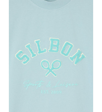 Silbon Relaxed fit leisure t-shirt turquoise