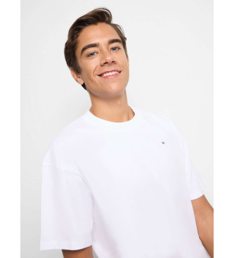 Silbon Relaxed fit sport college t-shirt hvid