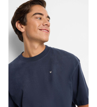 Silbon Relaxed fit sport college navy t-shirt