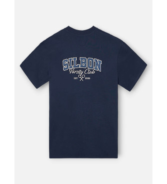 Silbon Relaxed fit sport college navy t-shirt