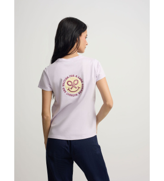 Silbon Smile T-shirt lilac print