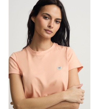 Silbon Smile T-shirt orange print