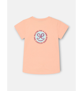 Silbon Smile T-shirt orange print