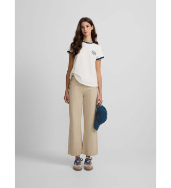 Silbon T-shirt Varsity branca