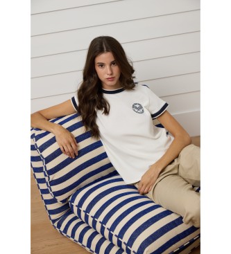 Silbon T-shirt Varsity branca