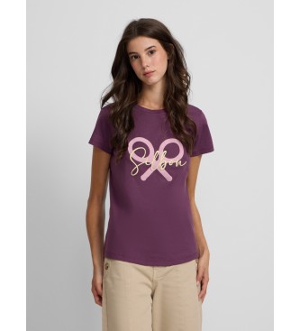 Silbon T-shirt clssica com raquete lils