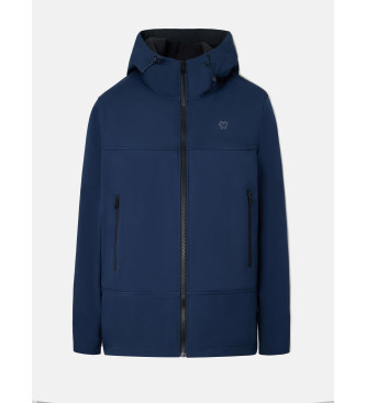 Silbon Windbreaker jacka med huva marinbl