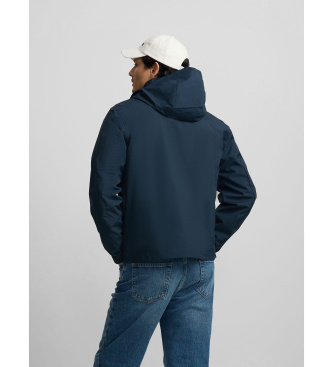 Silbon Technical windbreaker navy hood