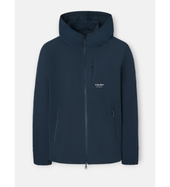Silbon Technical windbreaker navy hood