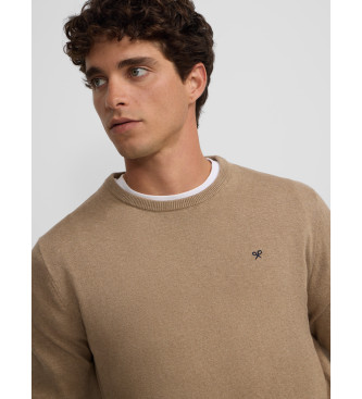 Silbon Classic beige crew neck jumper