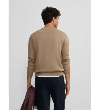 Silbon Classic beige crew neck jumper