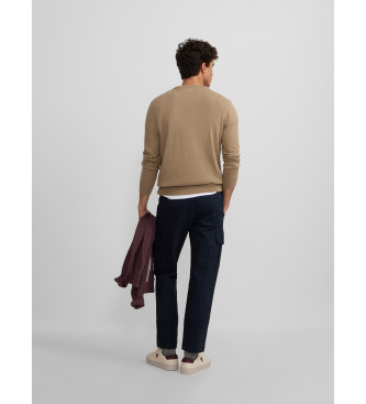 Silbon Classic beige crew neck jumper