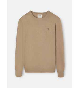 Silbon Classic beige crew neck jumper