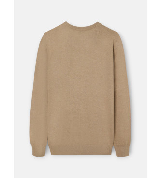Silbon Classic beige crew neck jumper