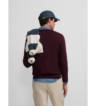 Silbon Classic burgundy crew neck jumper