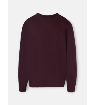Silbon Classic burgundy crew neck jumper