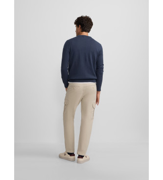 Silbon Classic navy crew neck jumper