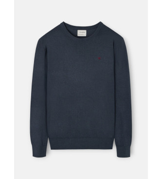 Silbon Classic navy crew neck jumper