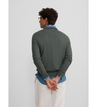 Silbon Classic crew neck jumper green