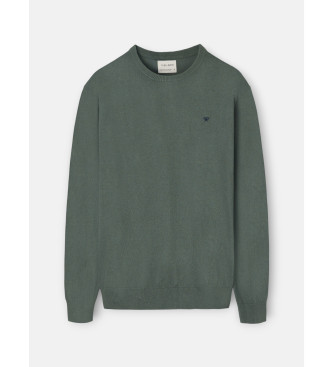 Silbon Classic crew neck jumper green