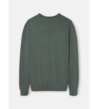 Silbon Classic crew neck jumper green