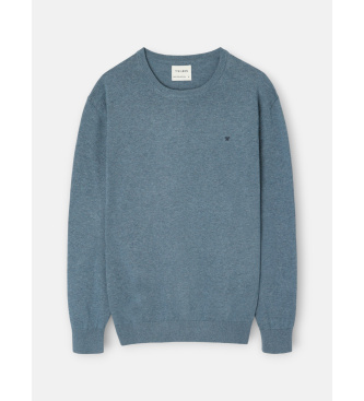 Silbon Plain blue crew neck jumper