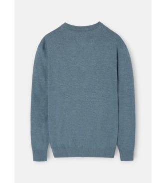 Silbon Plain blue crew neck jumper