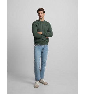 Silbon Plain green box-collared jumper