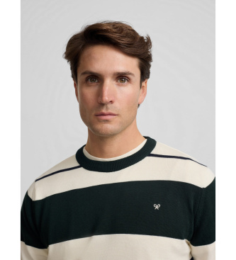 Silbon SB dark green wide striped jumper