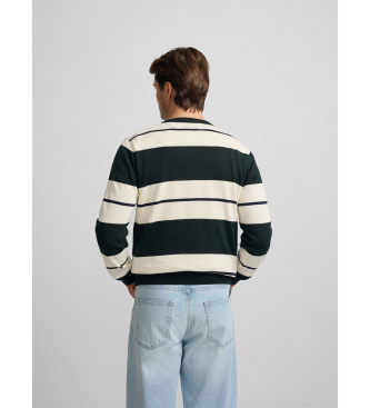 Silbon SB dark green wide striped jumper