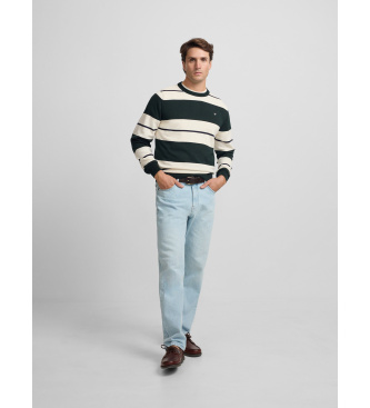Silbon SB dark green wide striped jumper