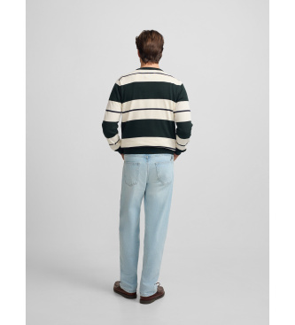 Silbon SB dark green wide striped jumper