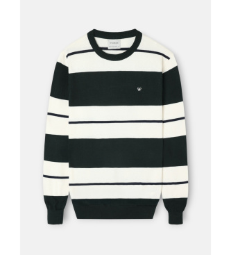 Silbon SB dark green wide striped jumper