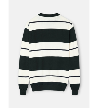 Silbon SB dark green wide striped jumper