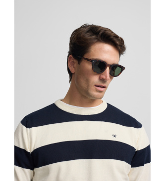Silbon SB navy striped jumper