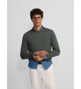 Silbon Classic crew neck jumper green