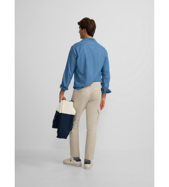 Silbon Beige cargo trousers