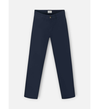 Silbon Marinbl� casual chino-byxor