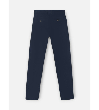 Silbon Marinbl� casual chino-byxor