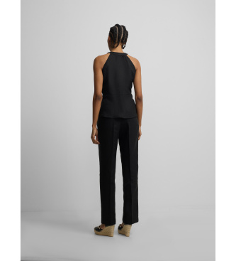 Silbon Pantal�n lino negro
