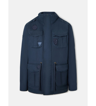 Silbon Parka militr garment dye navy