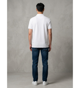 Silbon Klasična gladka bela polo majica