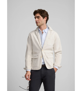 Silbon Beige casual halvblazer