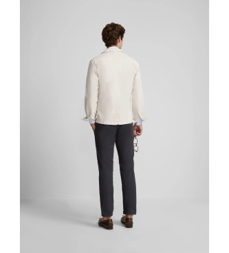 Silbon Beigefarbener lssiger Semi-Blazer