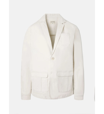 Silbon Beigefarbener lssiger Semi-Blazer