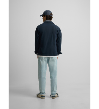 Silbon Navy patched overshirt