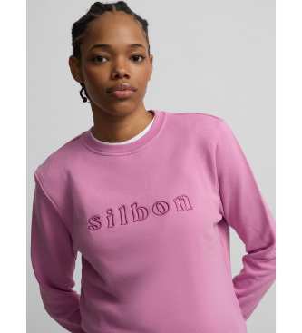Silbon Felpa ricamata lilla